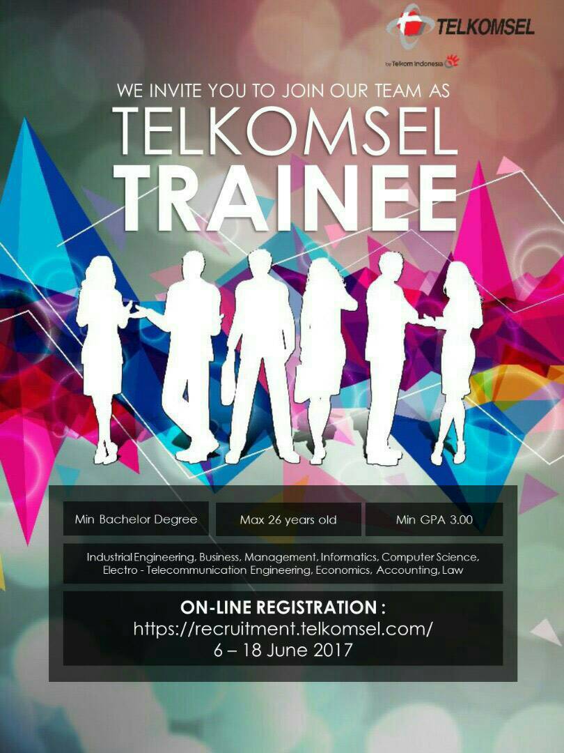 Telkomsel Buka Lowongan Trainee Juni 2017  Eventkampus.com