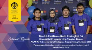 Tim Fasilkom UI Raih Prestasi di Ajang Kompetisi Pemrograman Bergengsi