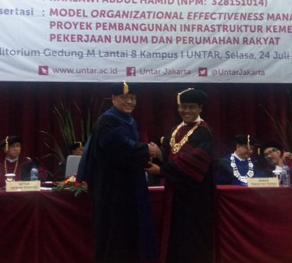 Dirjen Penyediaan Perumahan Dapat Gelar Doktor ke-37 dari Universitas Tarumanegara