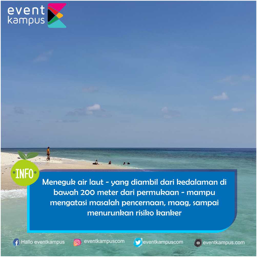 Minum air laut bisa mencegah kanker?