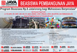 Beasiswa â€œPembangunan Jayaâ€ Bagi Kamu Mahasiswa Semester lima dan tujuh