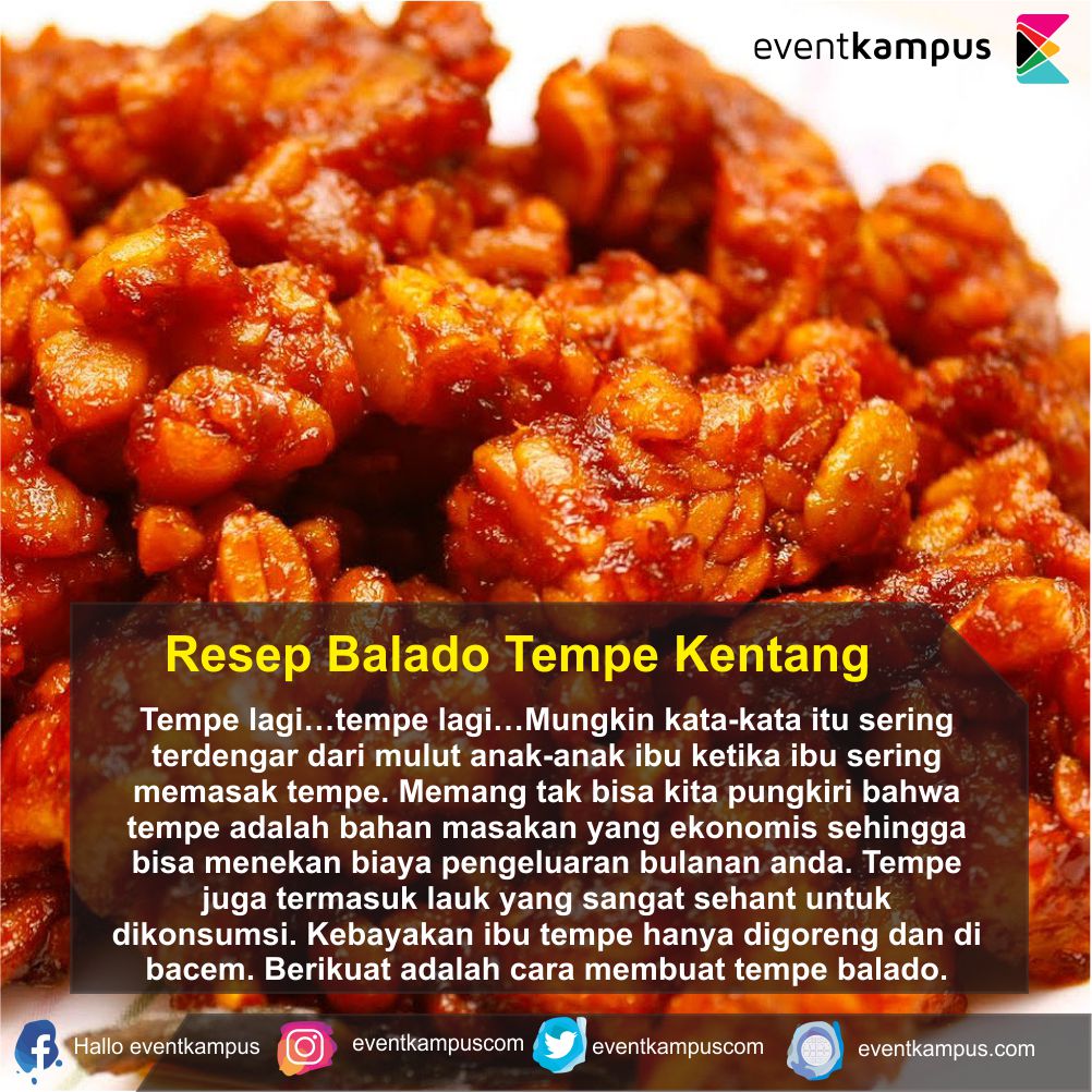 Resep Balado Tempe Kentang - Eventkampus.com