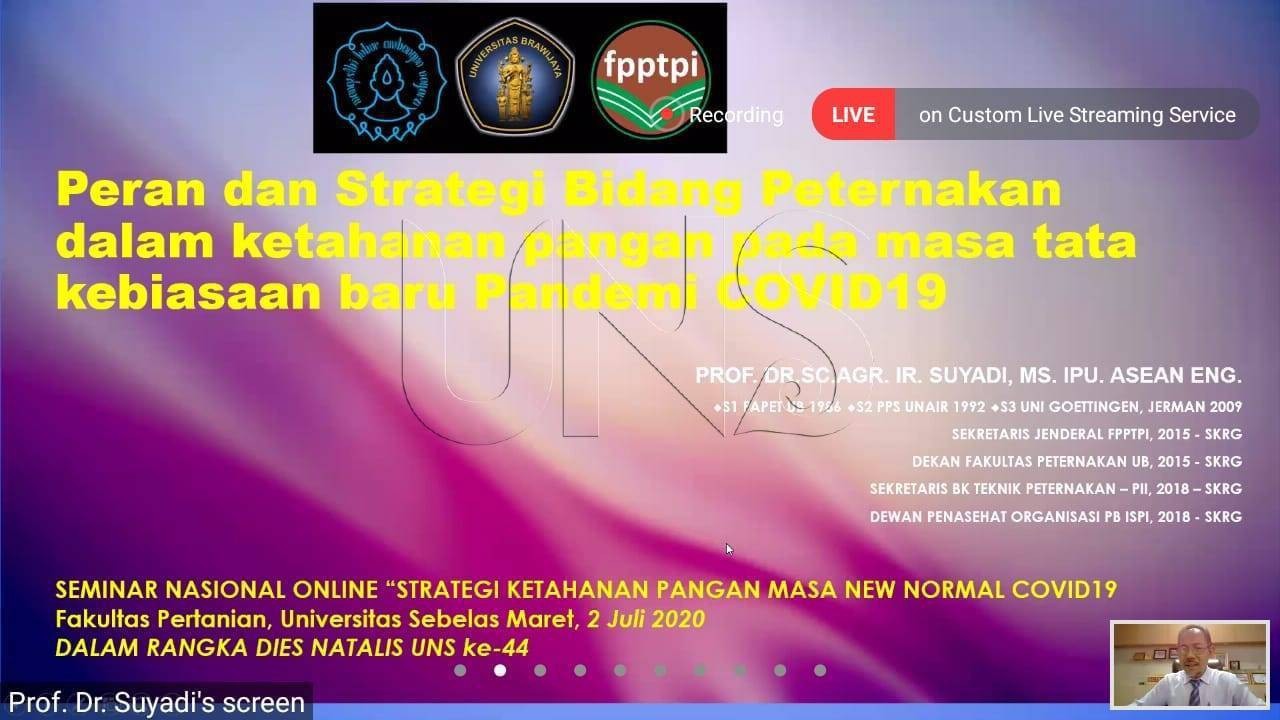 FP UNS Bahas Strategi Ketahanan Pangan di Era New Normal