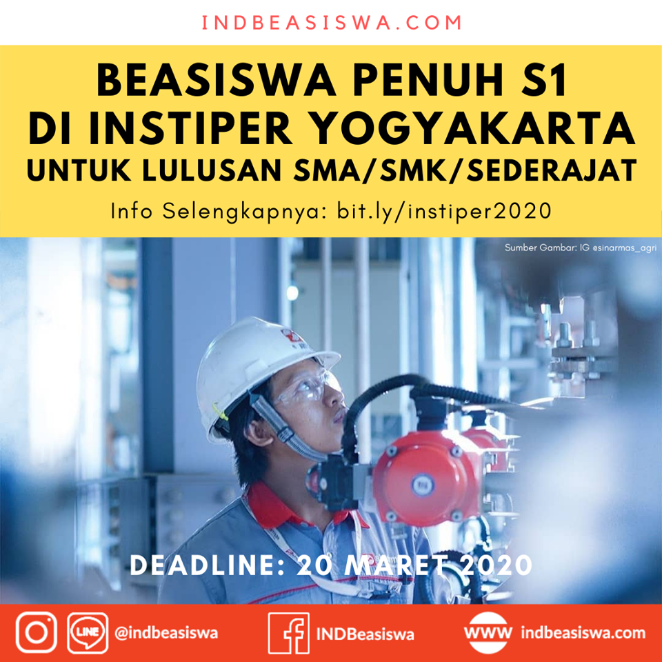 BEASISWA PENUH S1 DI INSTIPER YOGYAKARTA UNTUK LULUSAN SMA/SMK ...