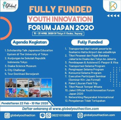 [FULLY FUNDED PROGRAM TO JAPAN]⁣ YOUTH INNOVATION FORUM JAPAN 2020⁣