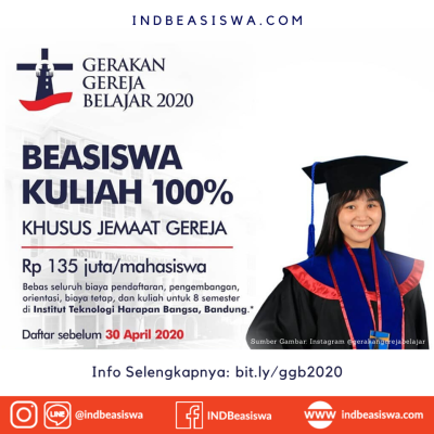 BEASISWA GERAKAN GEREJA BELAJAR UNTUK KULIAH S1 DI ITHB⁣