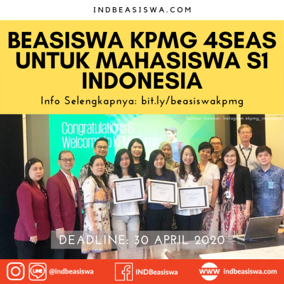 BEASISWA KPMG 4SEAS UNTUK MAHASISWA S1 INDONESIA⁣