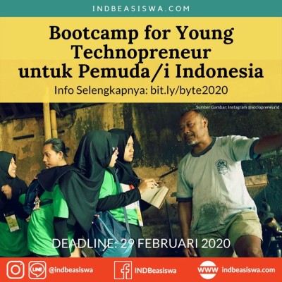 BOOTCAMP FOR YOUNG TECHNOPRENEUR UNTUK PEMUDA/I INDONESIA⁣