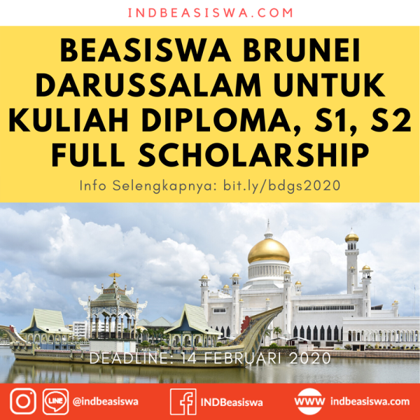 [FULL SCHOLARSHIP] BEASISWA BRUNEI DARUSSALAM 2020 UNTUK KULIAH DIPLOMA, S1, DAN S2