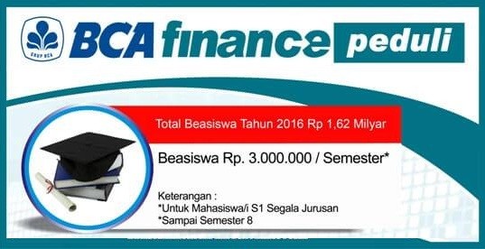 Beasiswa BCA untuk Mahasiswa S1 seluruh Indonesia