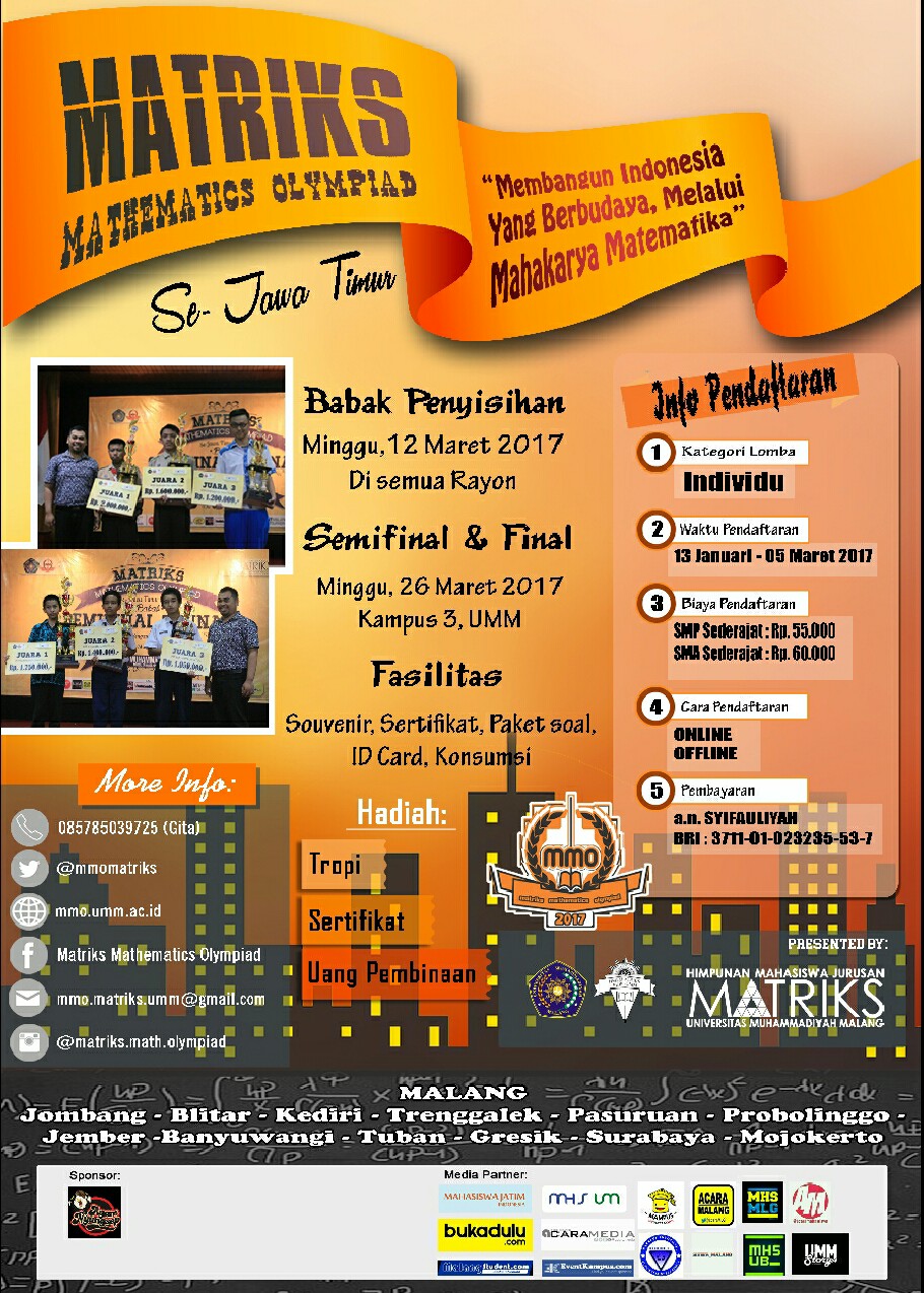 Poster Matriks Mathematics Olympiad