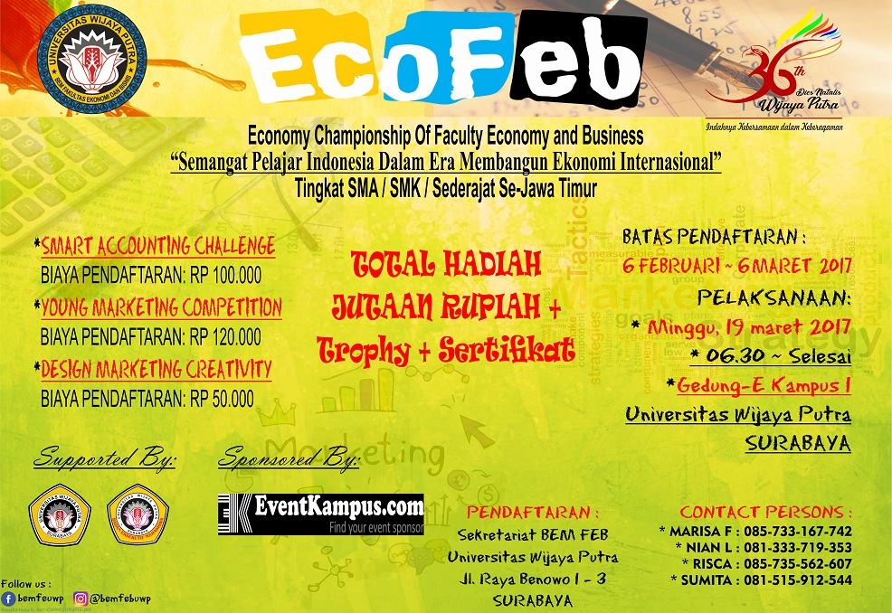 Poster ECOFEB (Economic Championship Of Faculty Economic and Bussines)