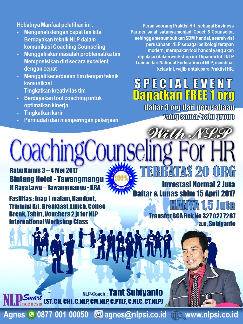Poster Workshop Coaching Counseling for HR