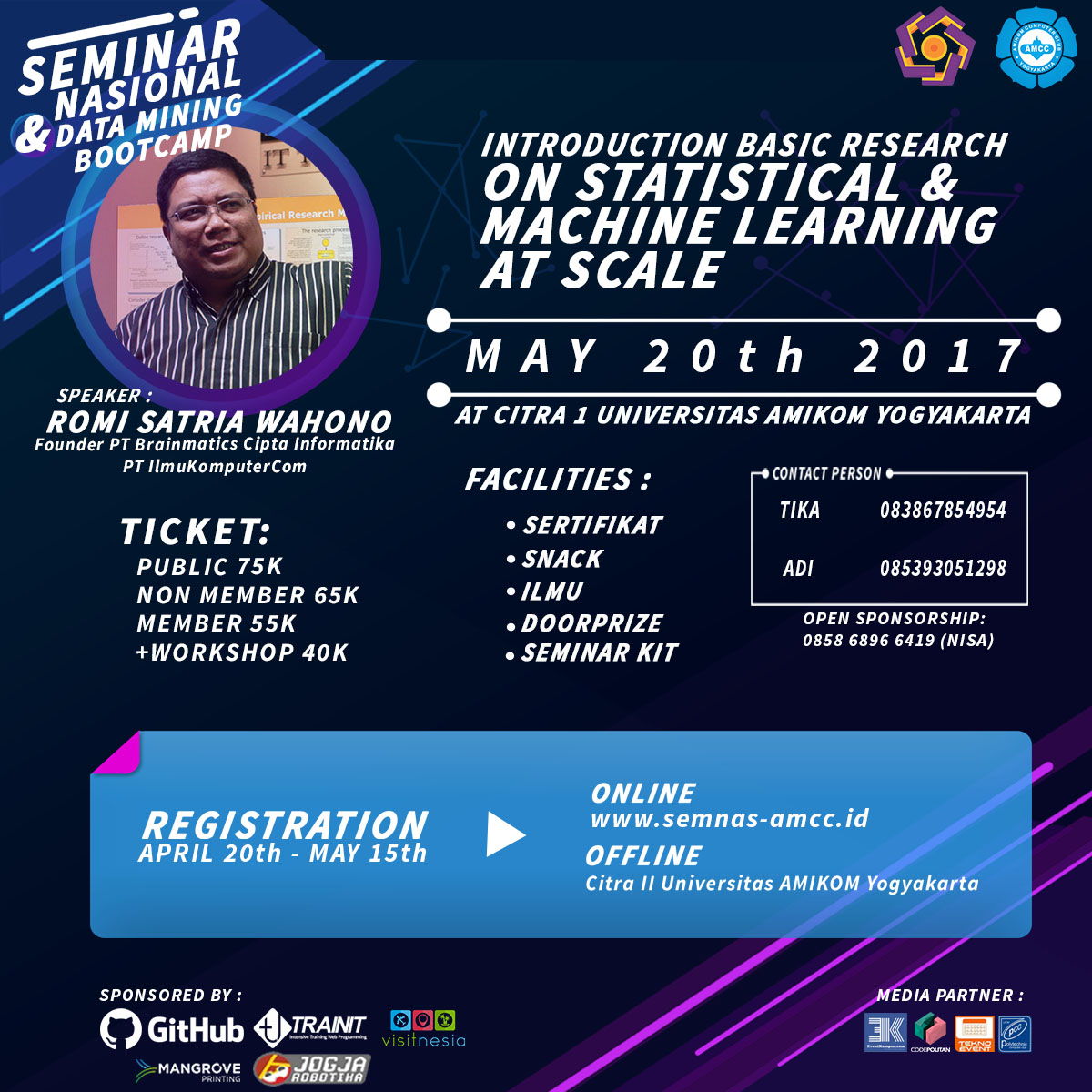 Poster Seminar Nasional & Data Mining Bootcamp