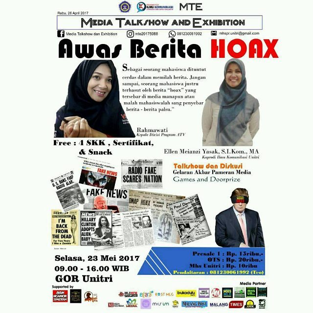 Poster  Talkshow and Exhibition - Awas Berita Hoax Â 