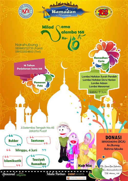 Poster Ramadhan Berbagi, Senat Mahasiswa Bsi Salemba 168