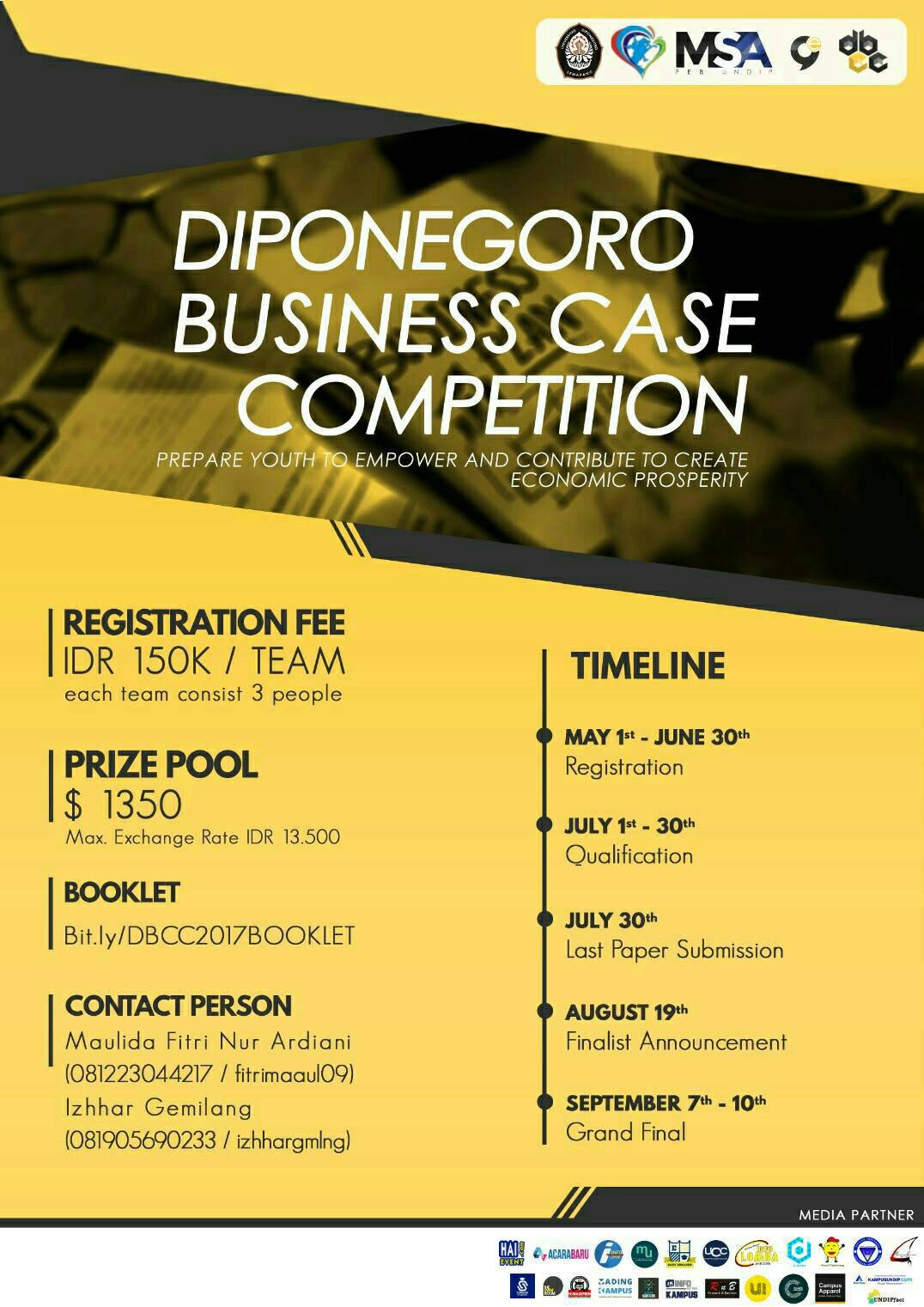Poster Diponegoro Business Case Competition 2017