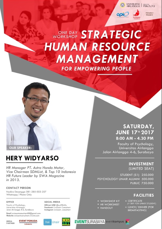 Poster Workshop "Strategic Human Resource Management for Empowering People