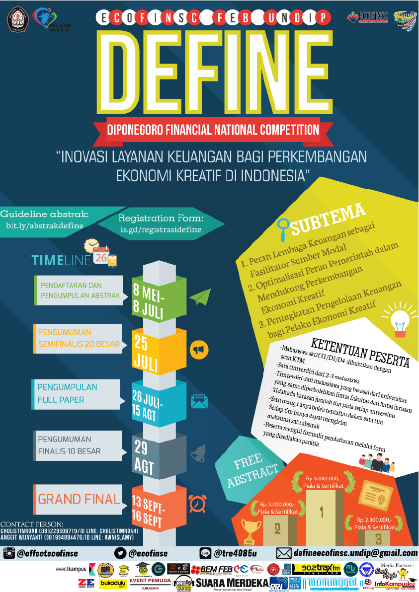 Poster DEFINE ( Diponegoro Finance National Competition)