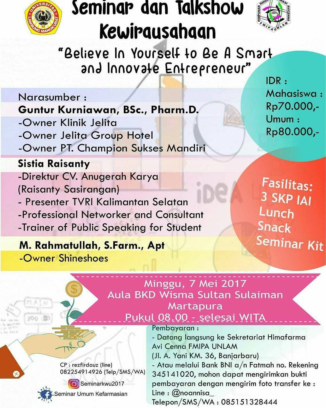 Poster &quot;Believe in Yourself to be A Smart and Innovate Entrepreneur&quot;