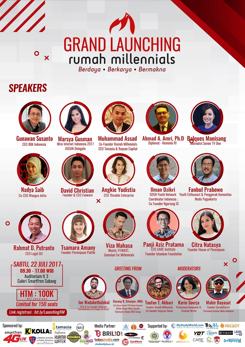 Poster Grand Launching Rumah Millennials