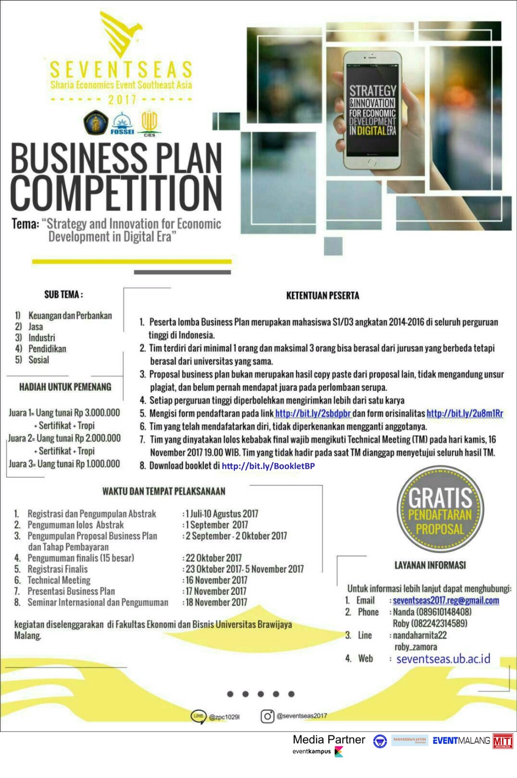 Poster Business Plan Competition SHARIA ECONOMIC EVENT SOUTH EAST ASIA 2017