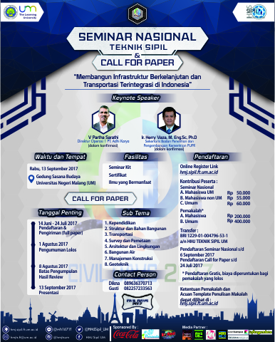 Poster Civil Days 2017 - Seminar Nasional Teknik Sipil dan Call For Paper