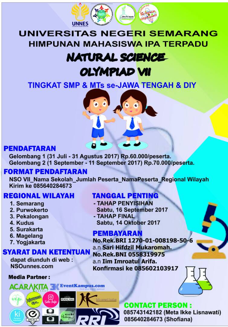 Poster NATURAL  SCIENCE OLYMPIAD VII