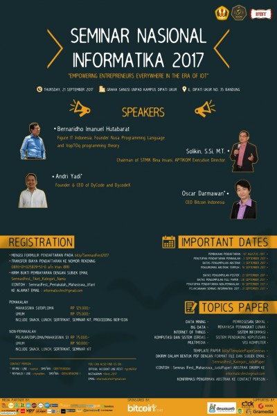 INFORMATICS FESTIVAL 2017 - Seminar Nasional