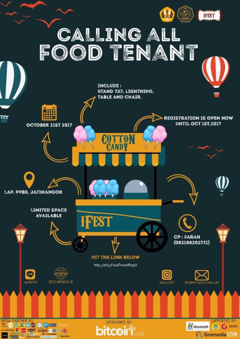 Poster INFORMATICS FESTIVAL 2017 - Calling All Food Tenant for INSCAPE 2017