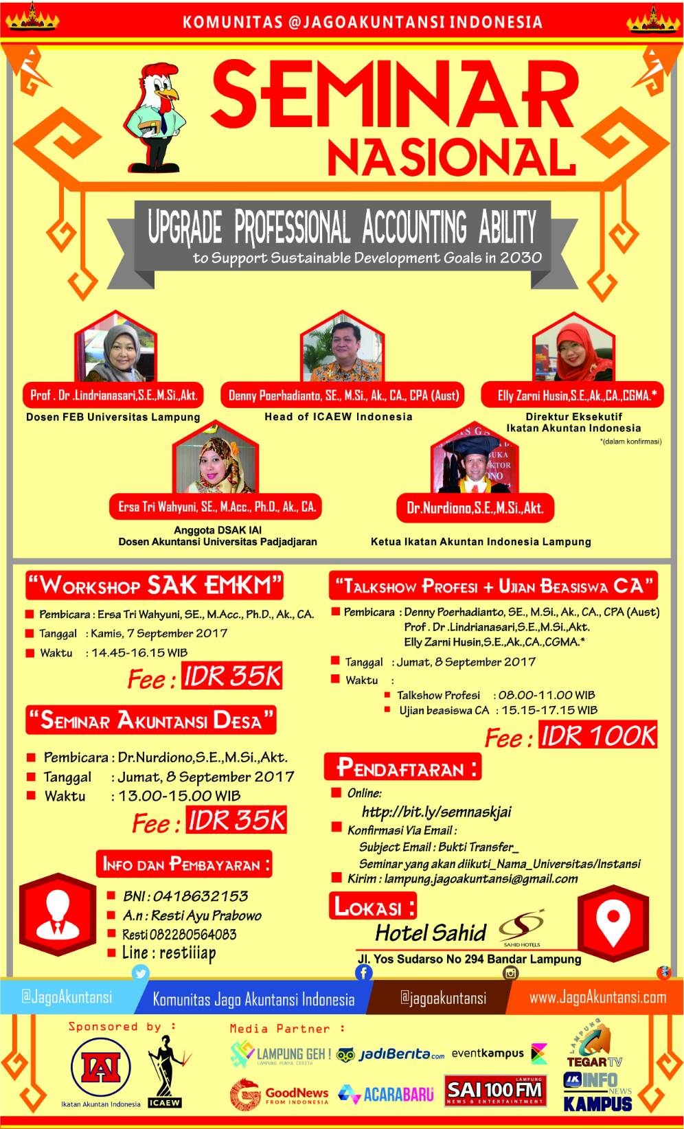 Poster SEMINAR NASIONAL KOMUNITAS @JAGOAKUNTANSI INDONESIA