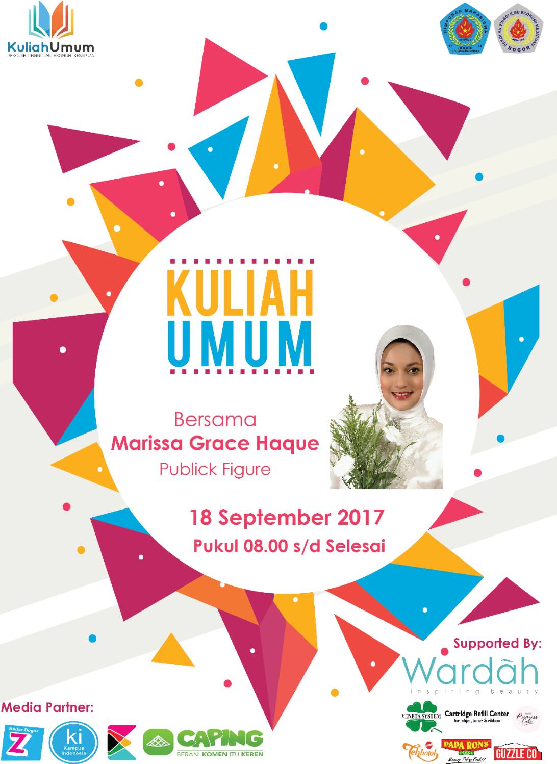 Poster KULIAH UMUM STIE KESATUAN BOGOR 2017