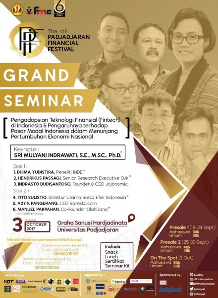 &quot;GRAND SEMINAR&quot; The 4th Padjadjaran Financial Festival  