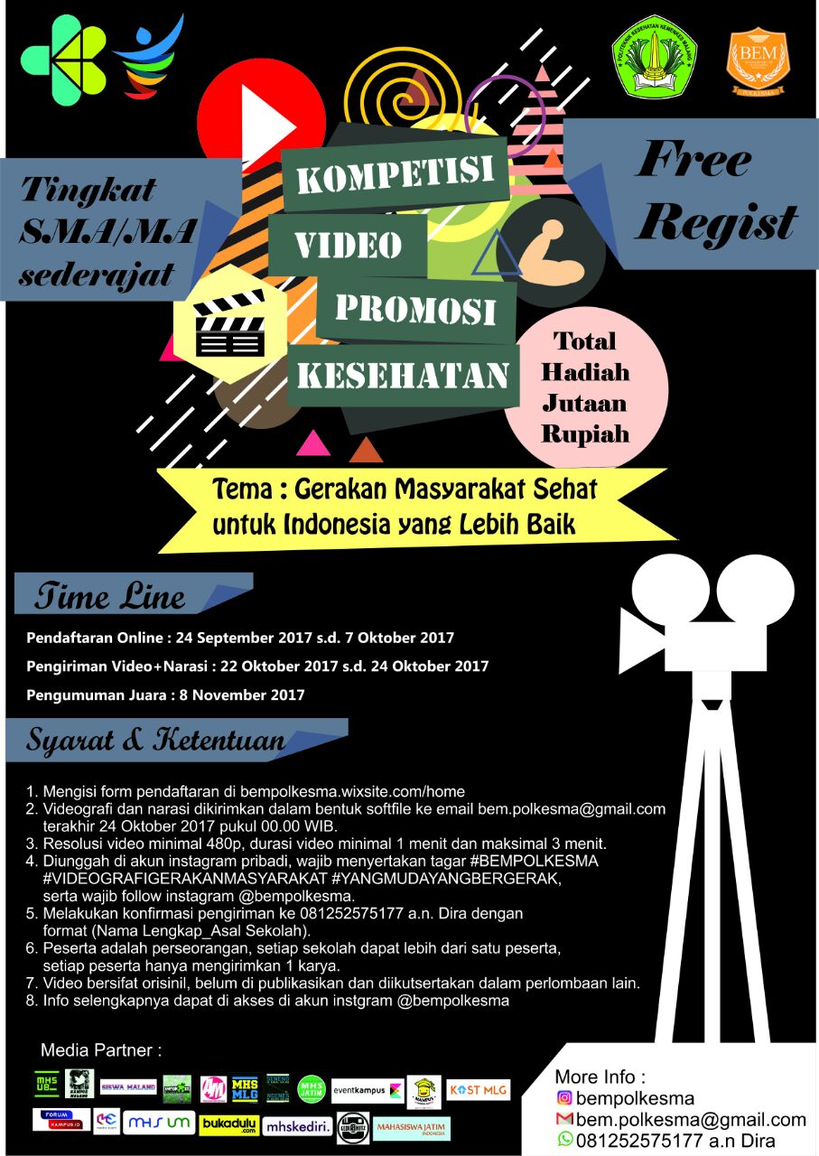 Poster Kompetisi Video Promosi Kesehatan