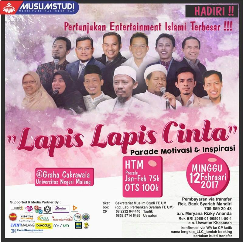 Poster PARADE MOTIVASI DAN INSPIRASI "Lapis Lapis Cinta"