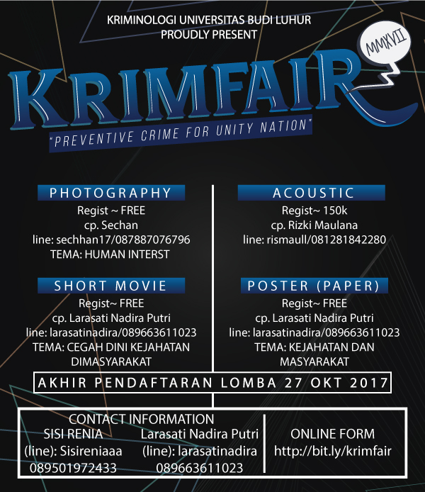 Poster Kriminologi Fair 2017