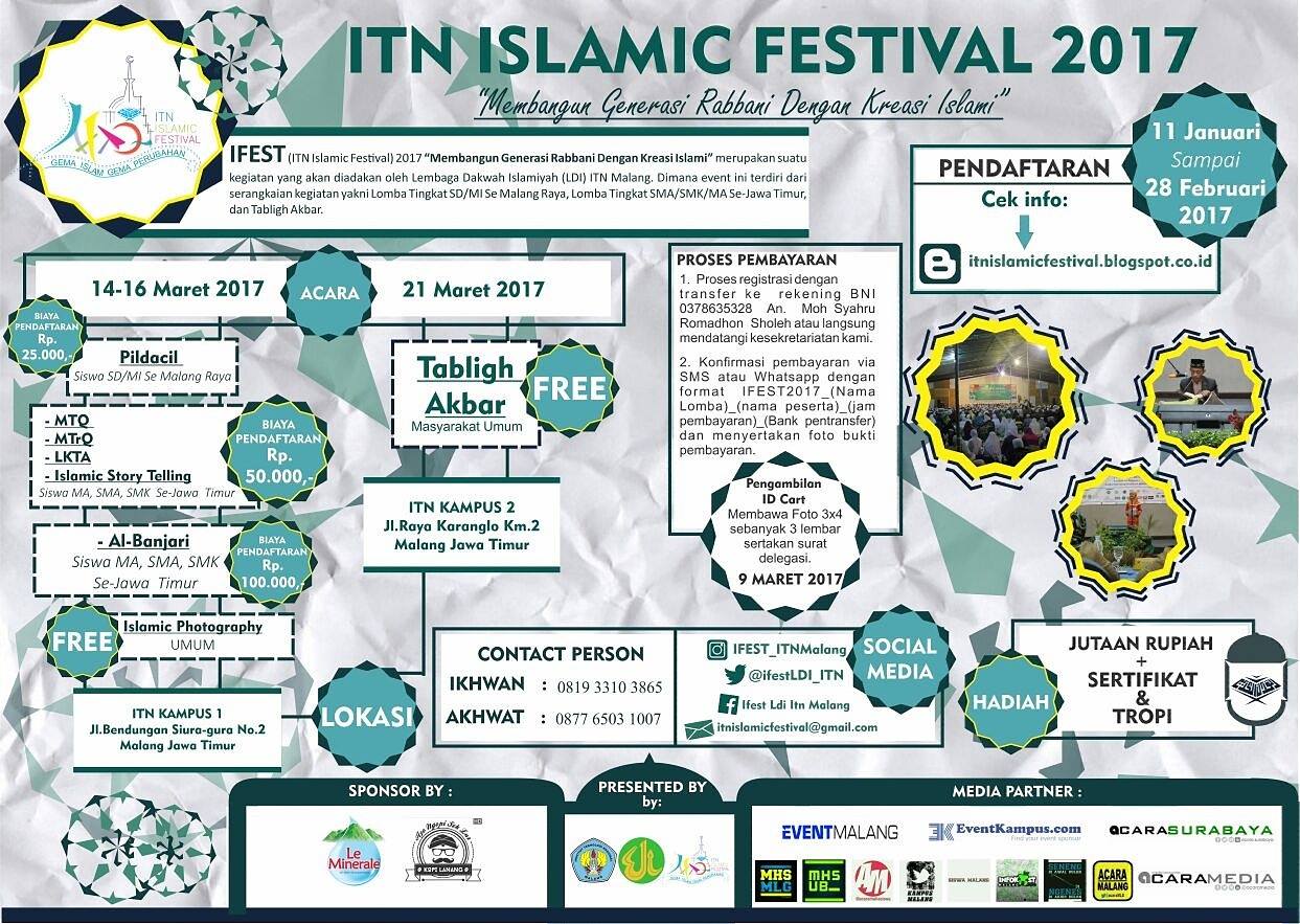 Poster IFEST (ITN ISLAMIC FESTIVAL) 2017
