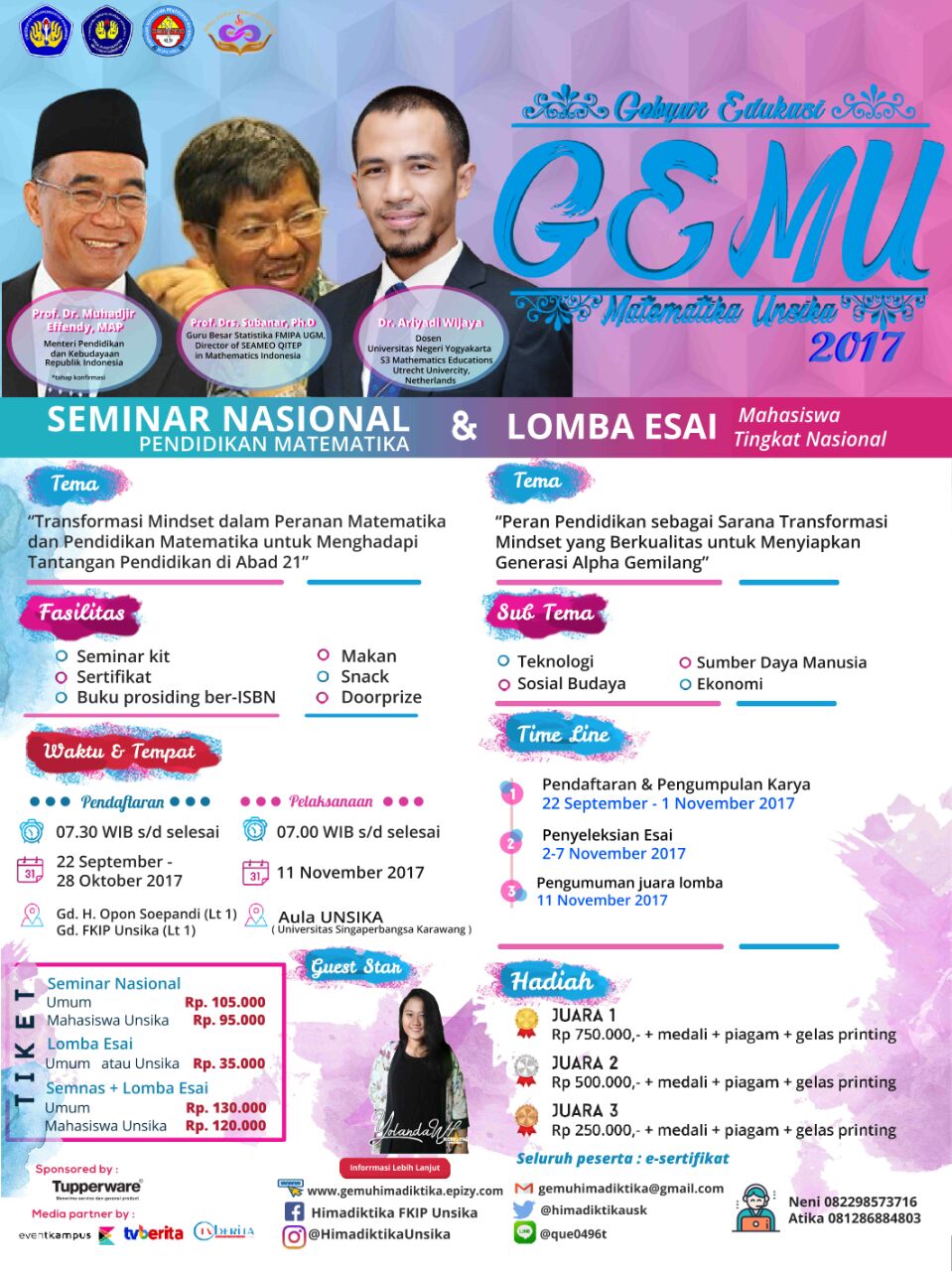 Poster GEMU (Gebyar Edukasi Matematika UNSIKA)