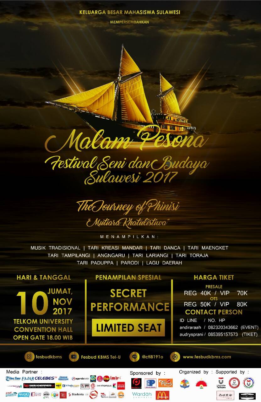 Poster Festival Seni dan Budaya Sulawesi 2017