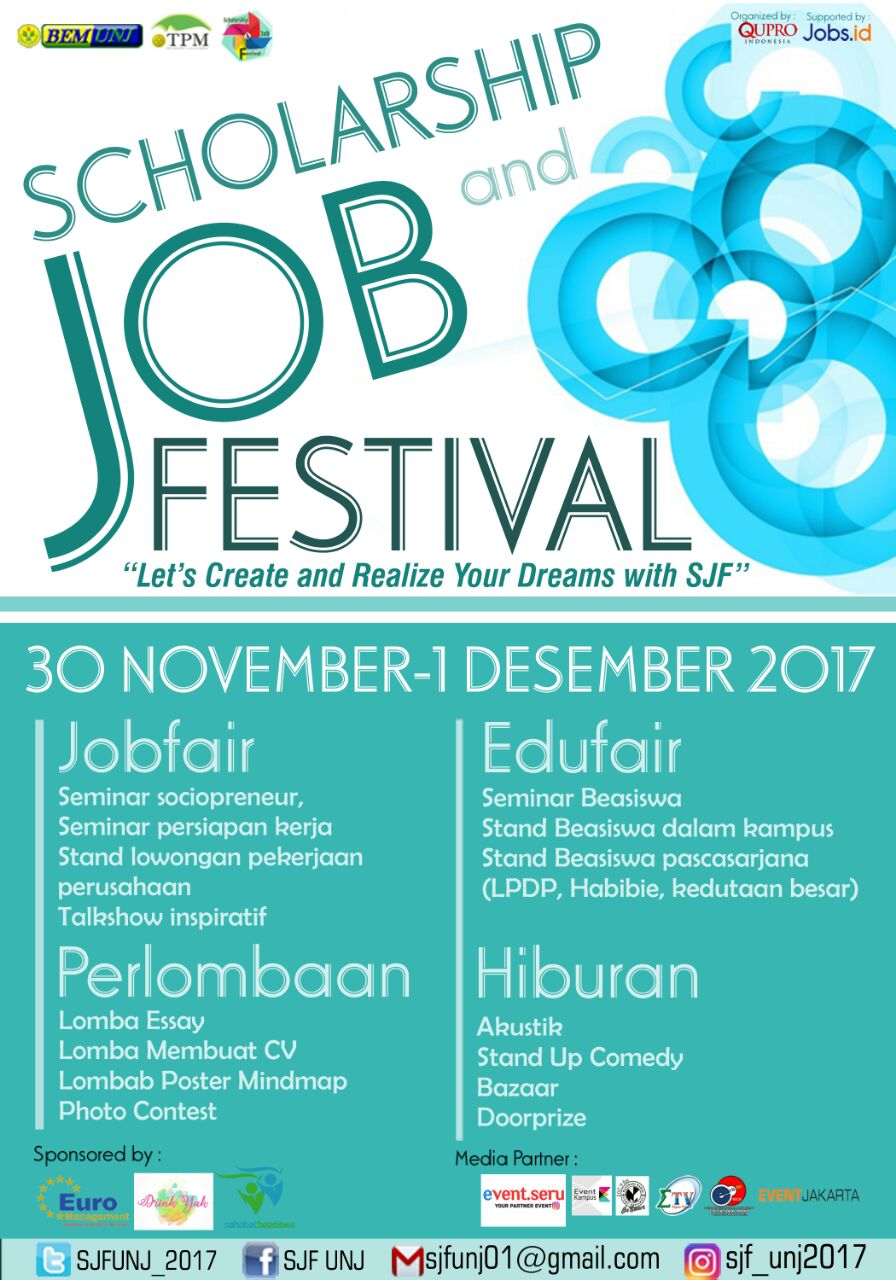 Poster Scholarship and Job Festival UNJ