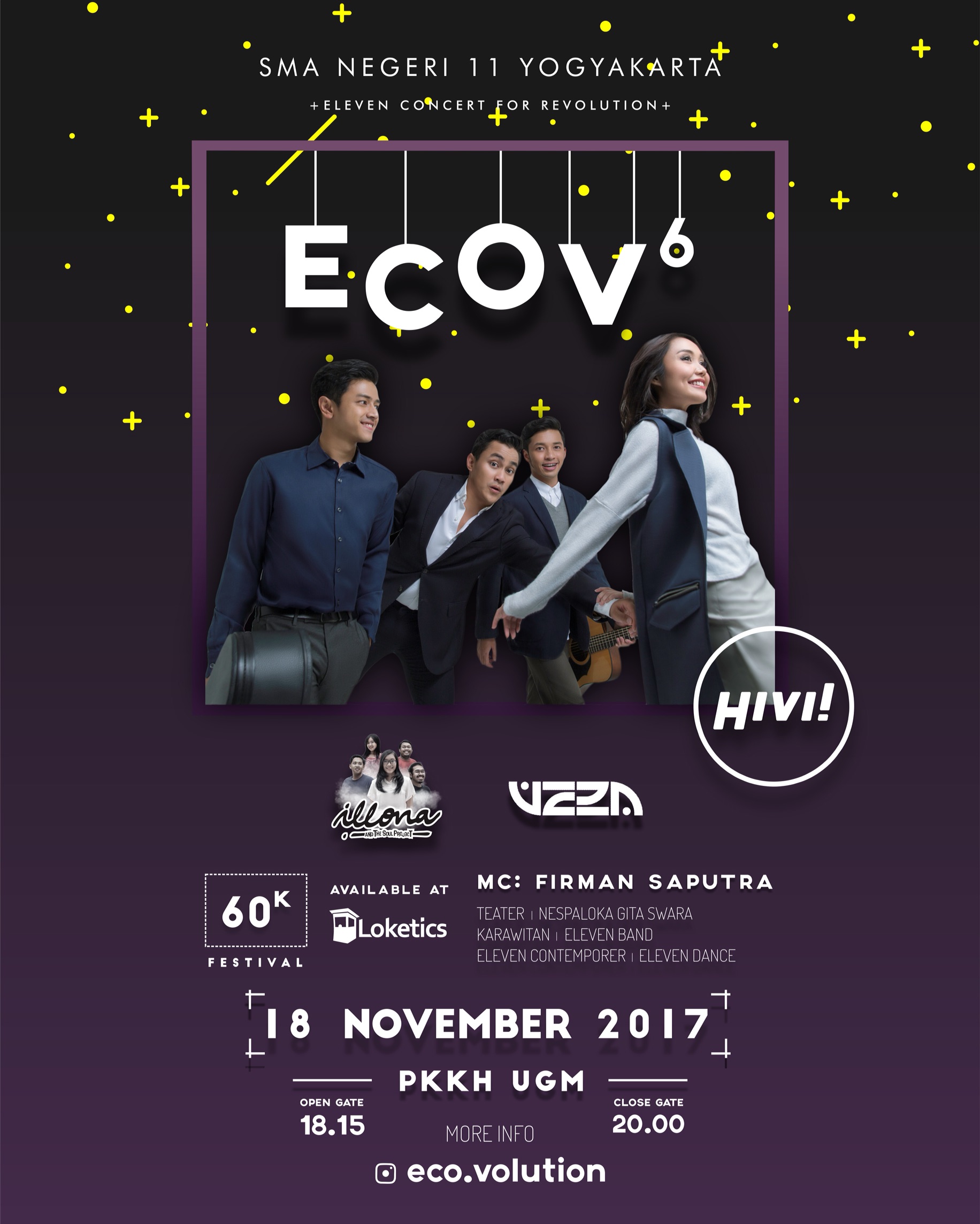 Poster ECOVOLUTION KE-6 (ELEVEN CONCERT FOR REVOLUTION) 