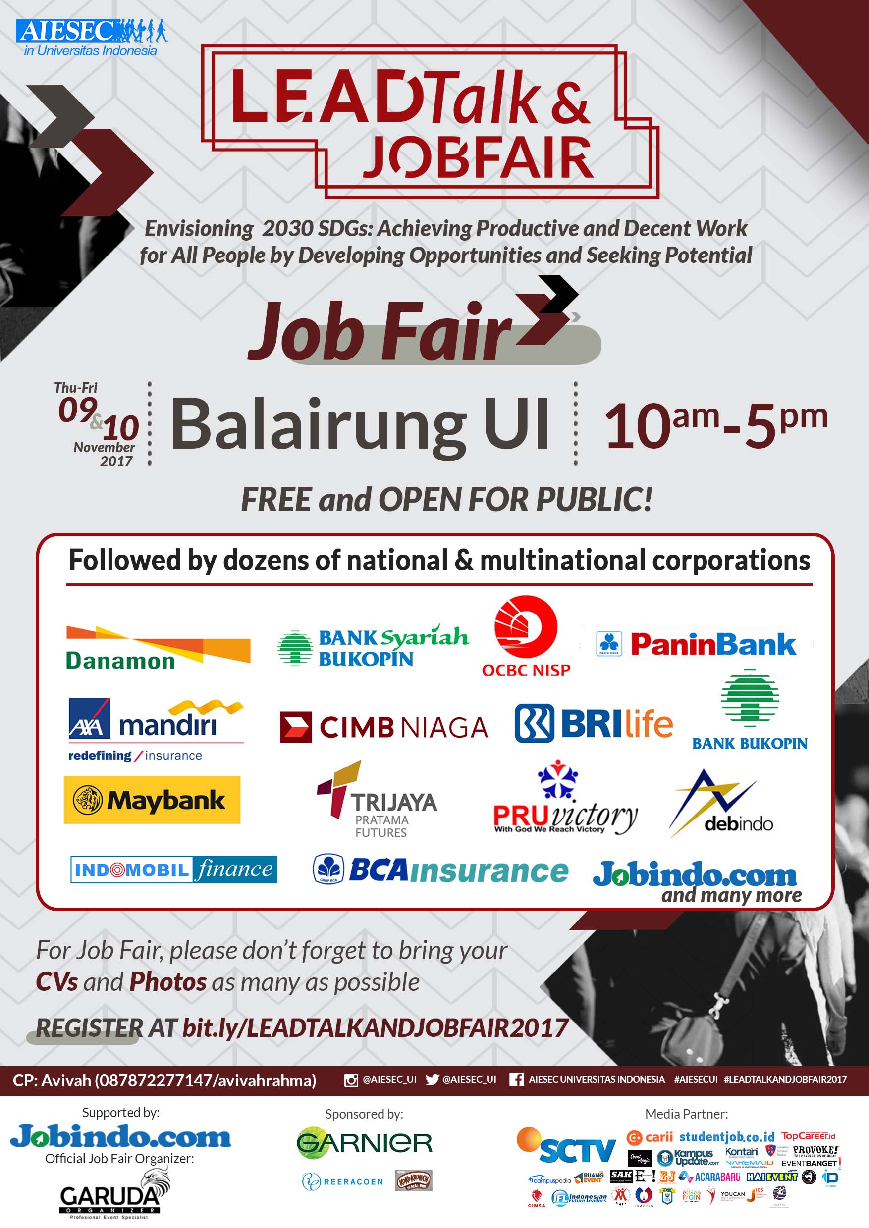 Poster LEADTALK and Job Fair 2017