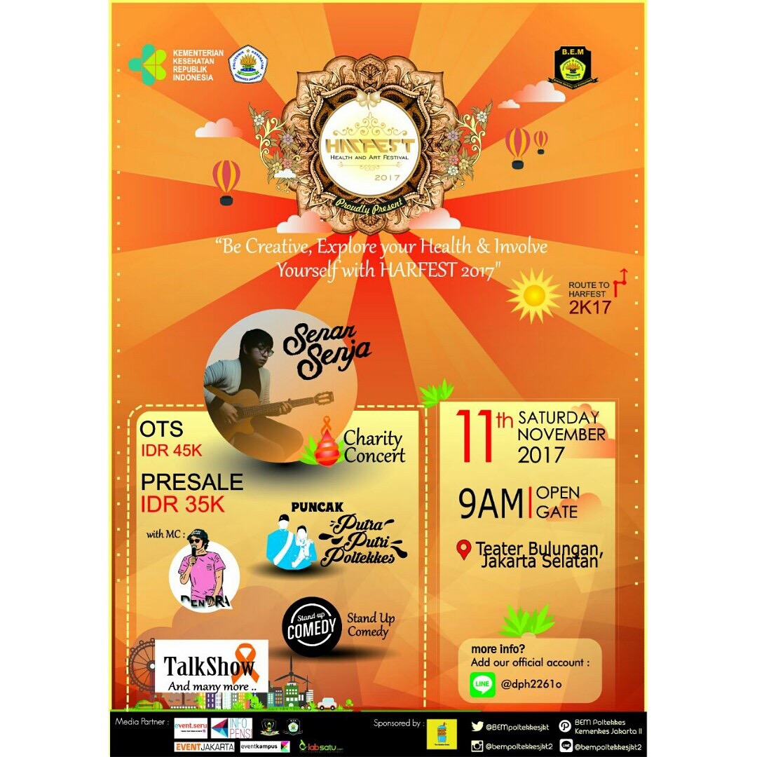 Poster Charity Concert Health and Art Festival 2017