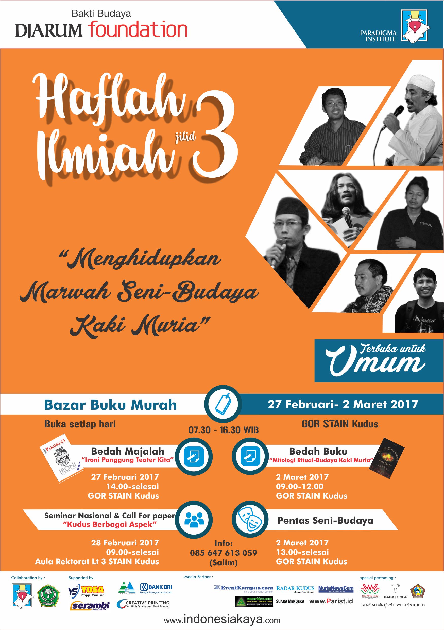 Poster Haflah Ilmiah Jilid 3 dan Bazzar Buku Murah