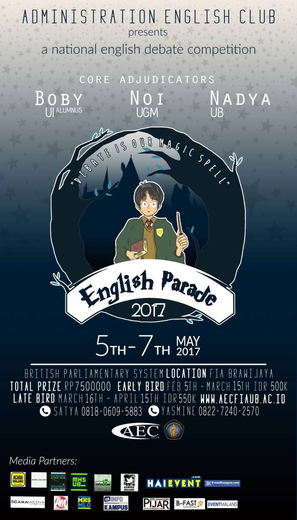Poster English Parade 2017