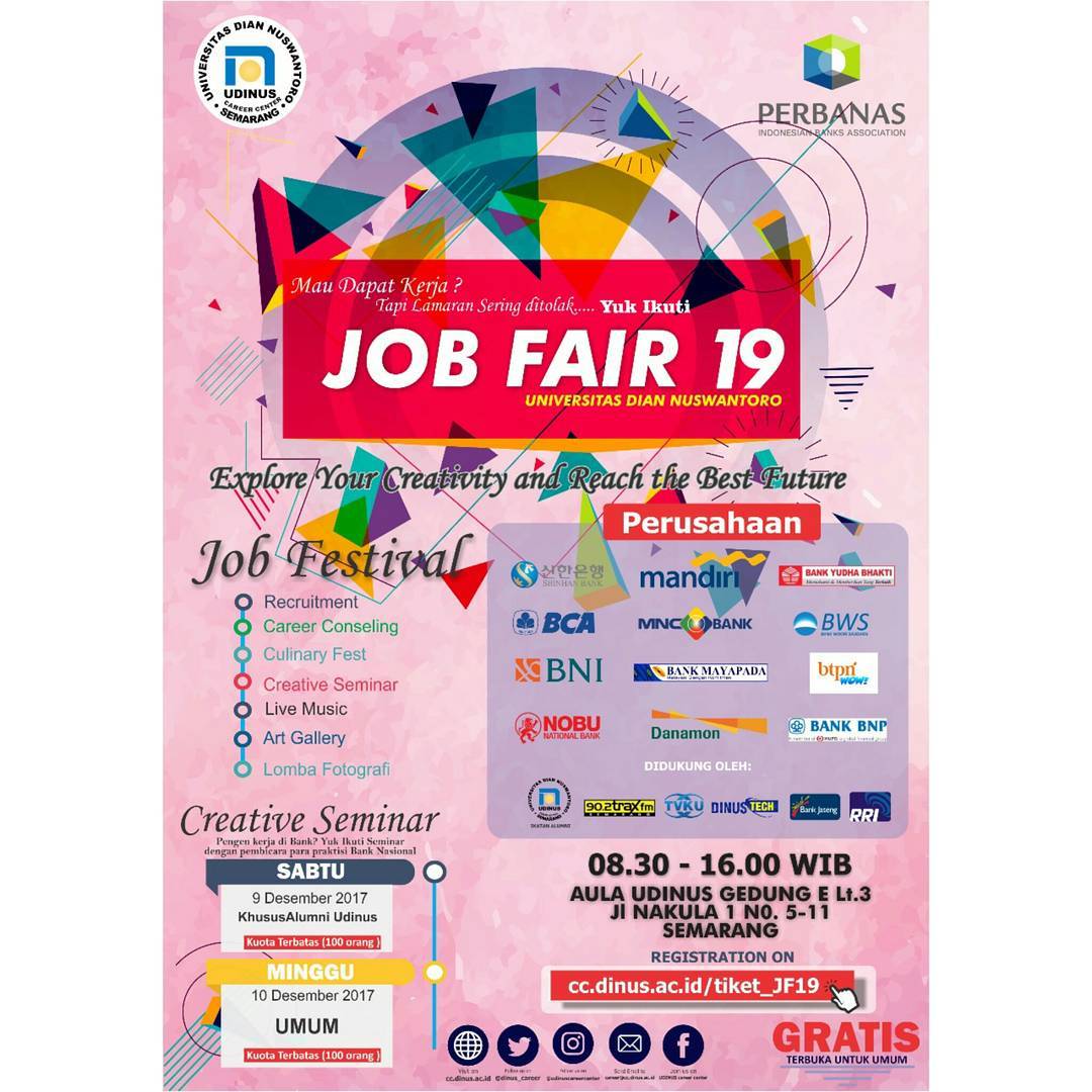 Poster Job Fair 19 UDINUS