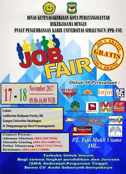 Job Fair Universitas Simalungun Pematangsiantar | Event - Eventkampus.com