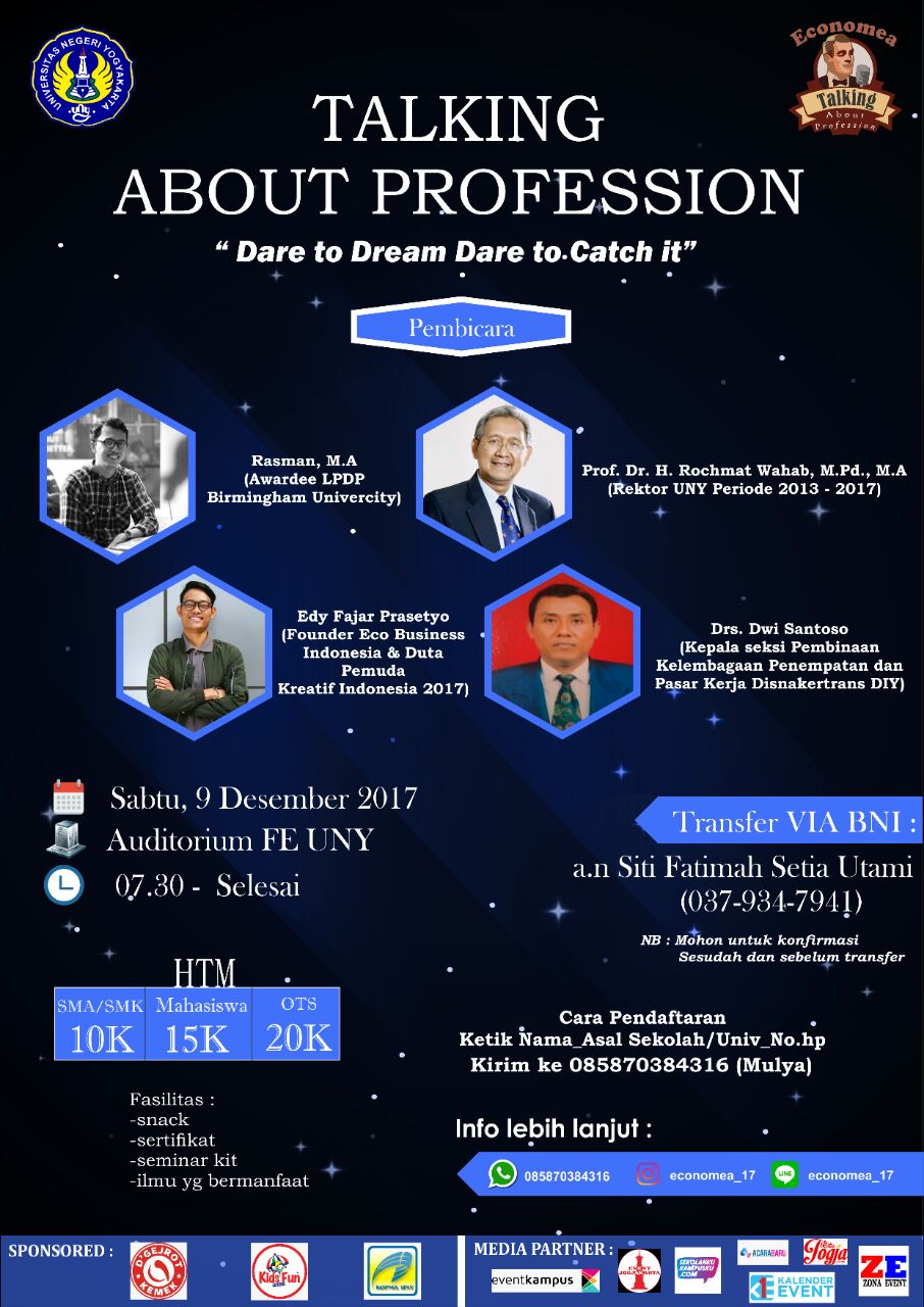 Poster TALKING ABOUT PROFESSION