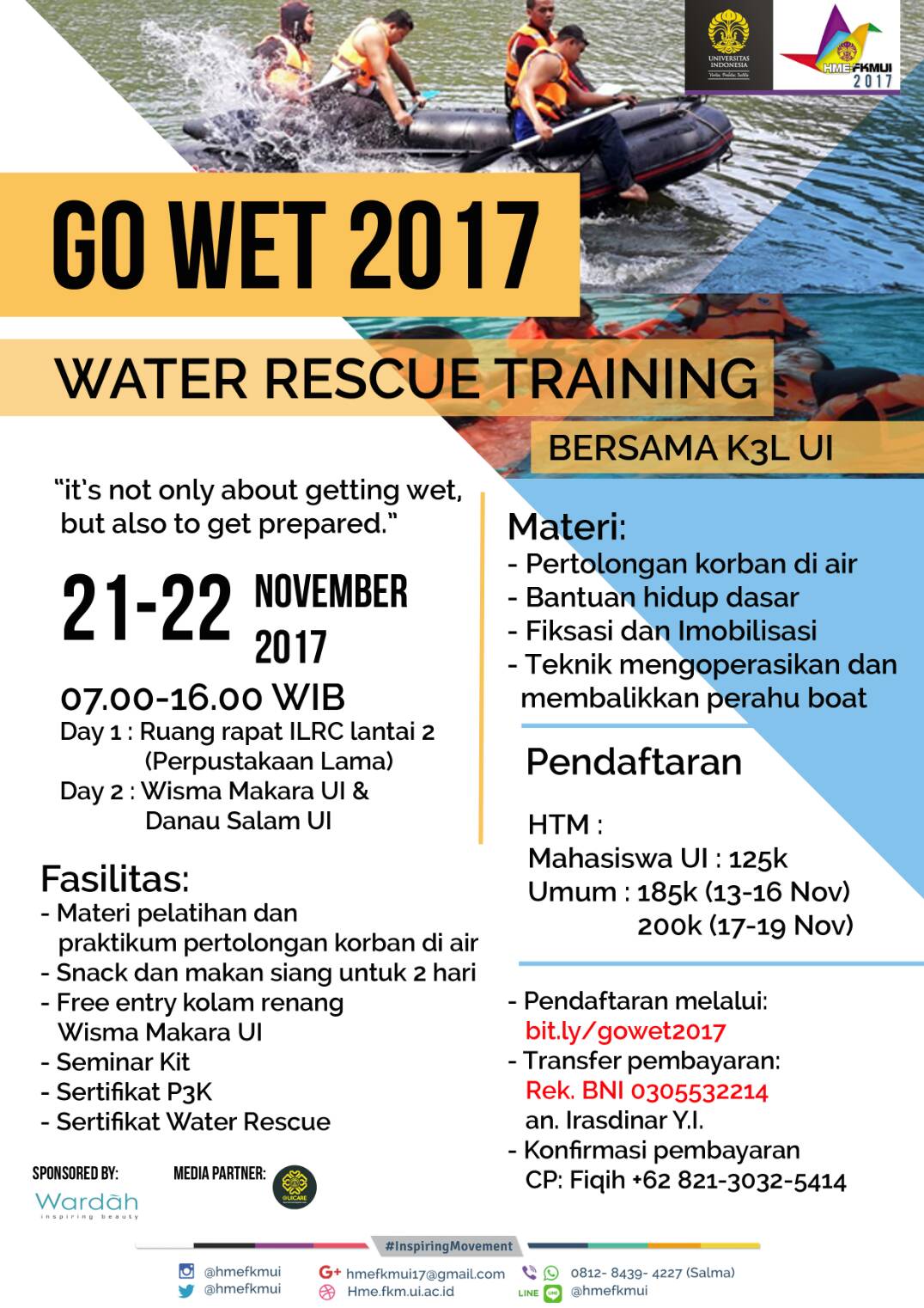 Poster Go Wet 2017 (Water Rescue Training)