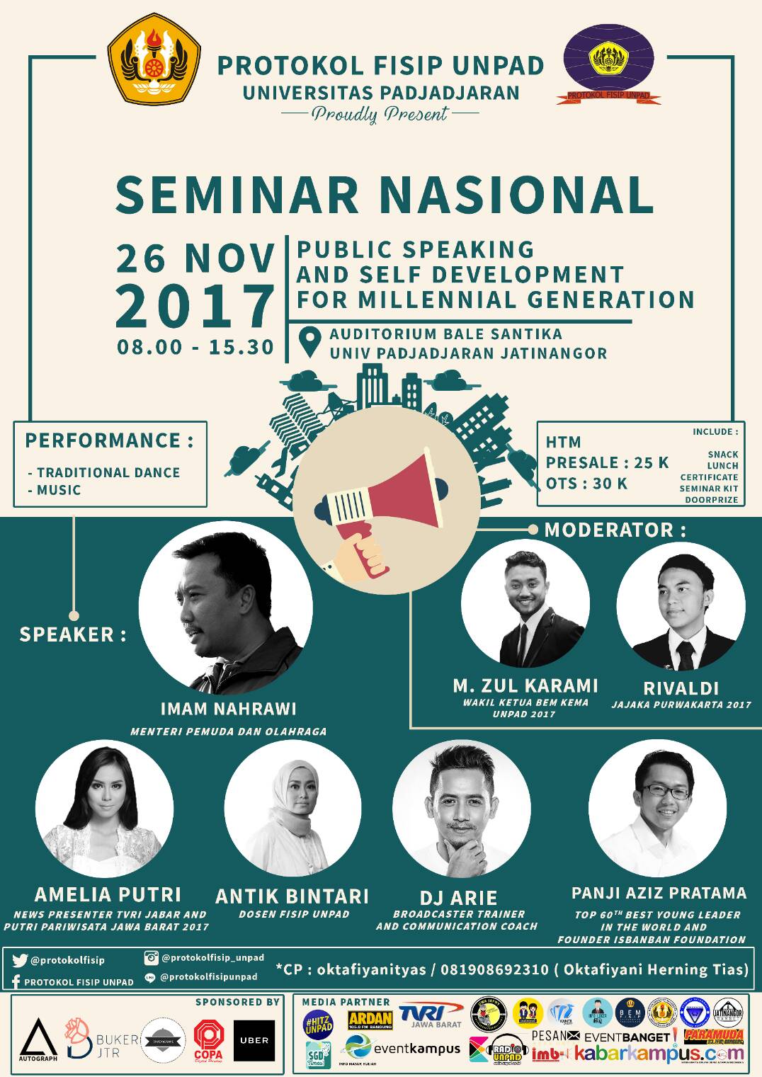 Poster Seminar Nasional Public Speaking and Self Development for Millennial Generation